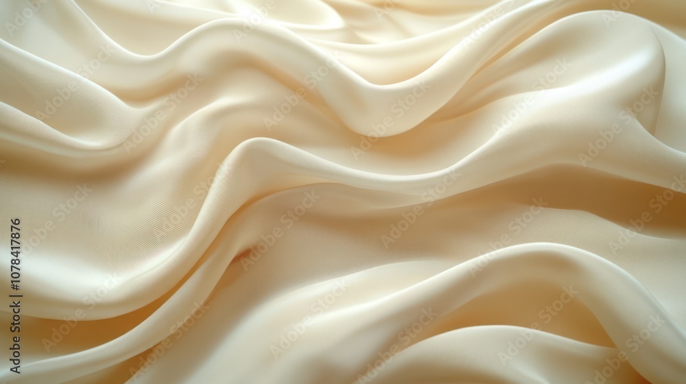 Soft, flowing waves of silky fabric create an elegant and luxurious background. Soft, flowing waves of silky fabric create an elegant and luxurious background.