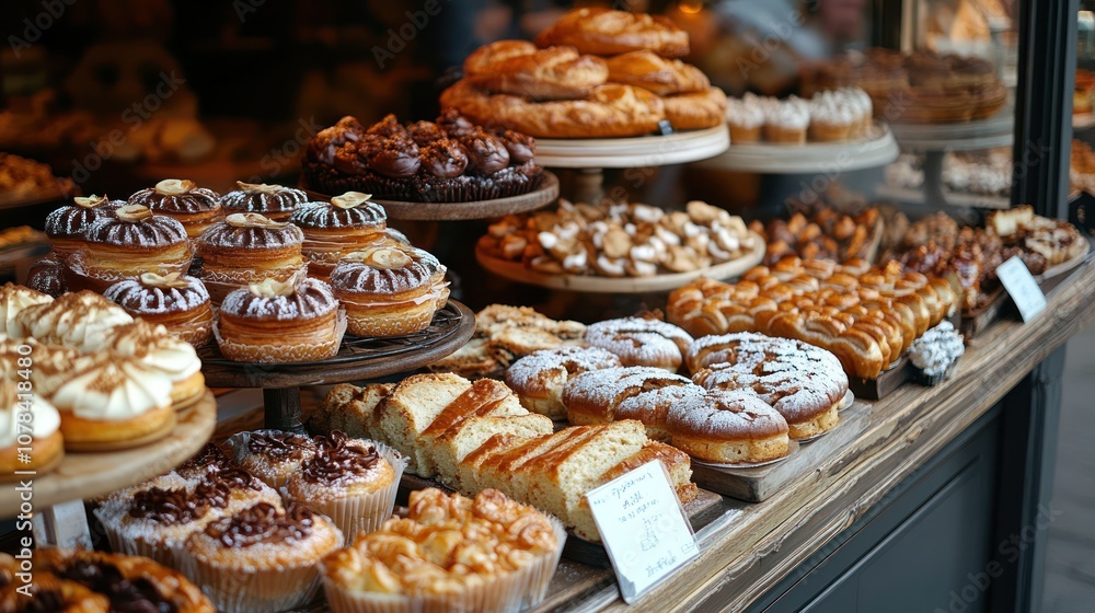 A Delicious Display of French Pastries A Delicious Display of French Pastries