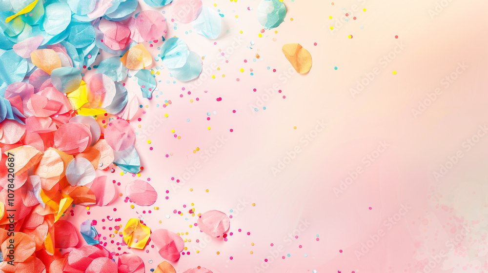 Obraz premium Party Background with Colorful Confetti