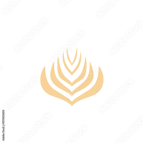 Latte art logo icon 