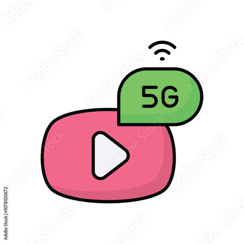5k Video vector icon