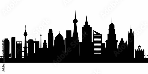 City Skyline Silhouette Vector Collection – Global Urban Landscape Icons for Travel and Architecture Designs