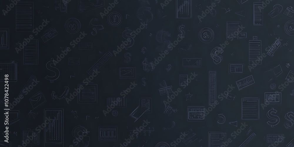 Professional gray gradient with faint financial symbols. Professional gray gradient with faint financial symbols.