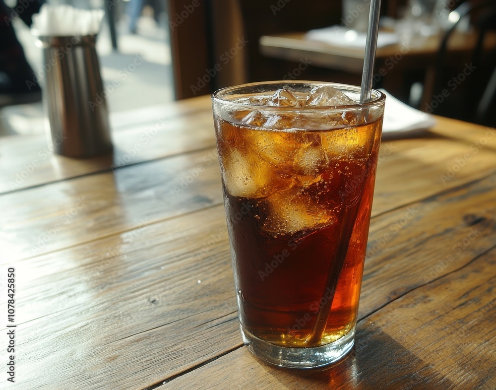 Chilled tea on a wooden surface Chilled tea on a wooden surface