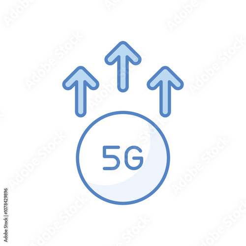 5g Data Growth vector icon