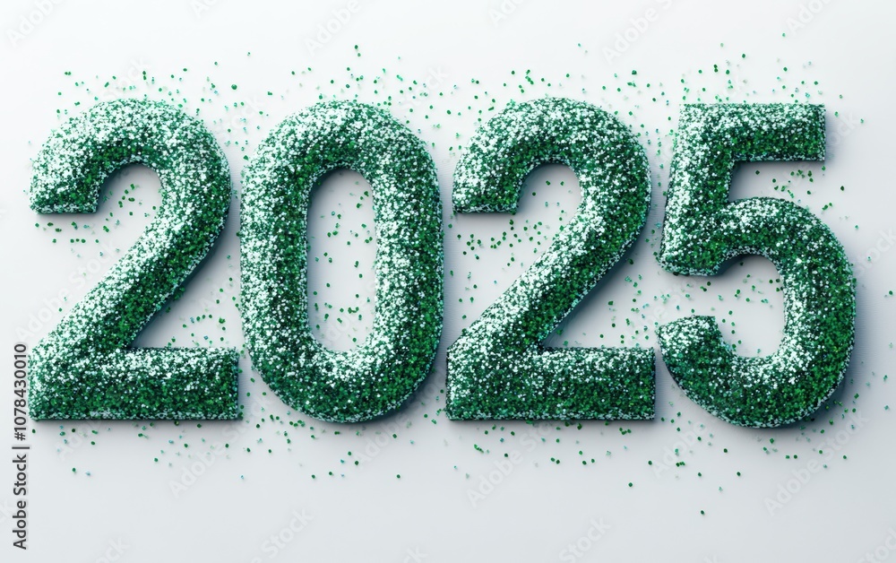 sparkling emerald glitter: 3D text sparkling emerald glitter: 3D text