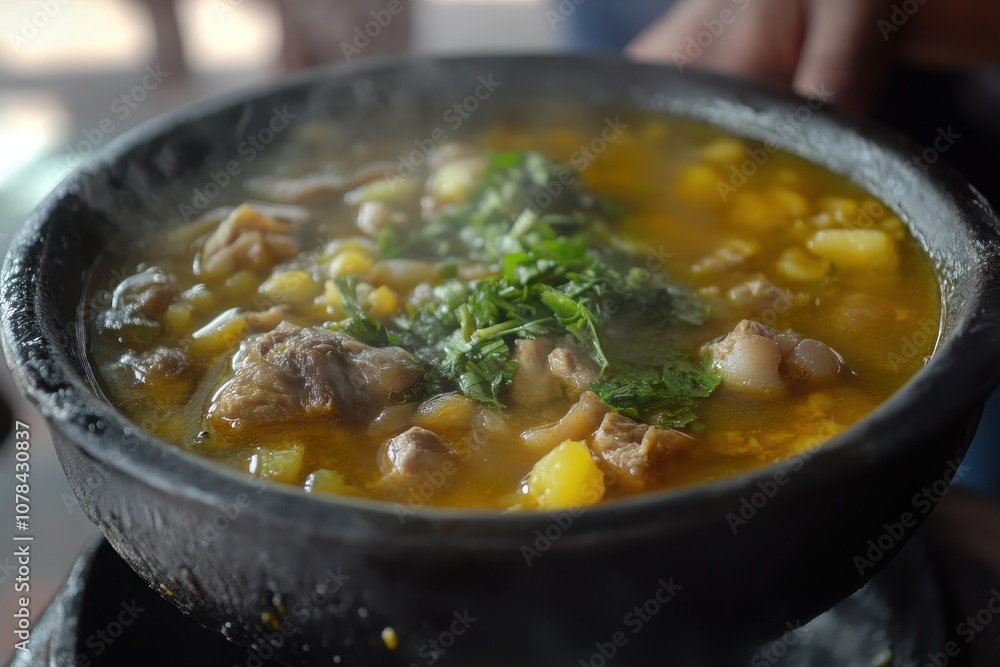Colombian dish of tripe soup Colombian dish of tripe soup