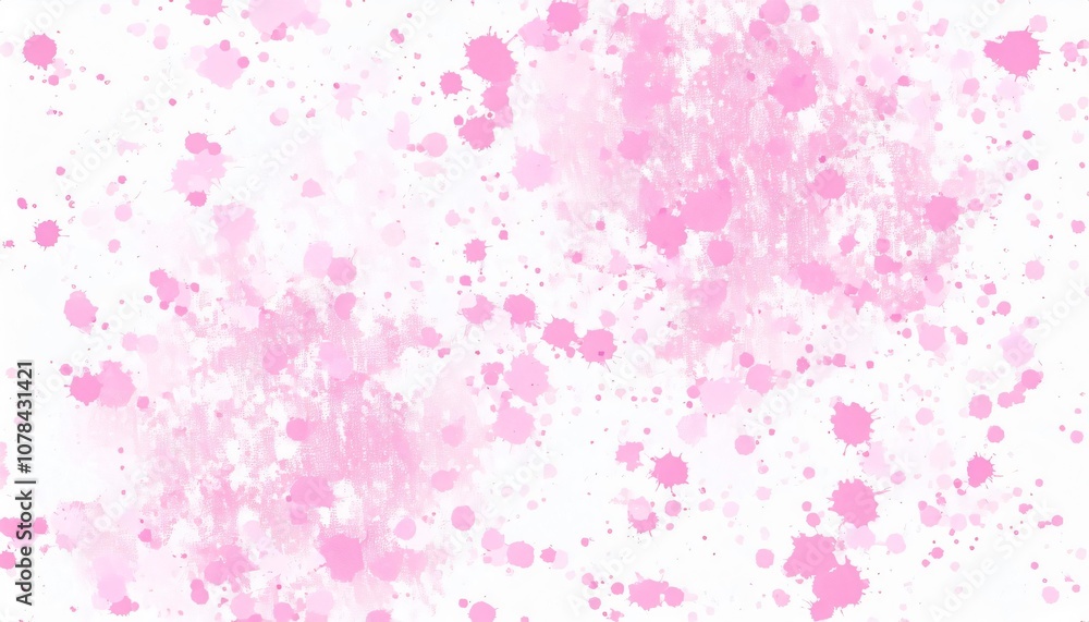 Abstract pink watercolor splashes on a white background, ideal for creative projects and designs Abstract pink watercolor splashes on a white background, ideal for creative projects and designs