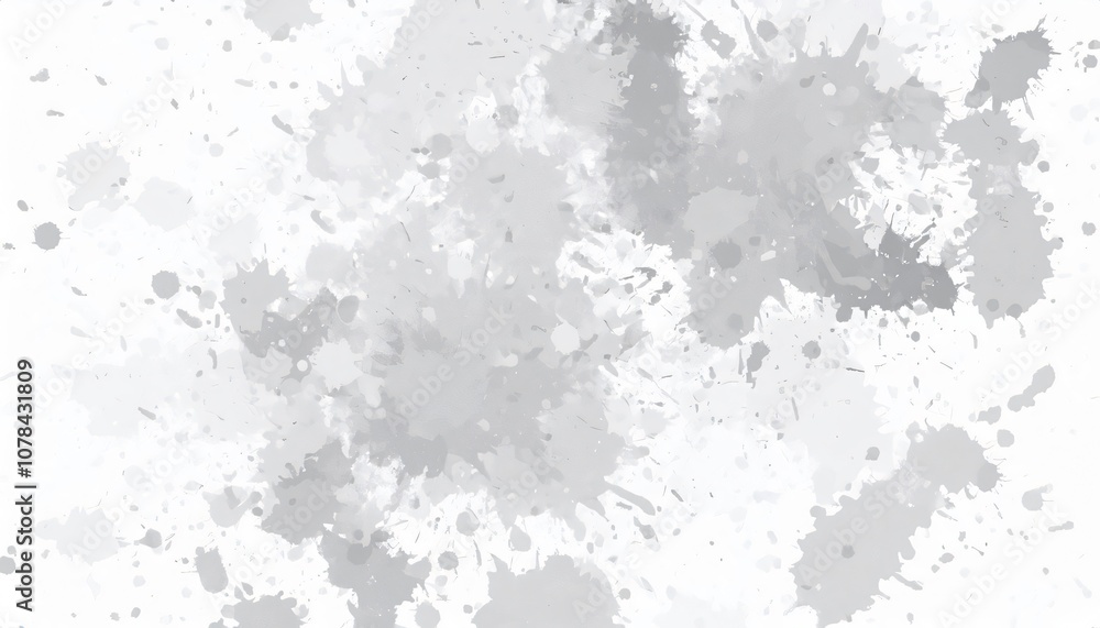 Abstract artistic design created by gray paint splattering on a white background, ideal for creative projects and backgrounds Abstract artistic design created by gray paint splattering on a white background, ideal for creative projects and backgrounds