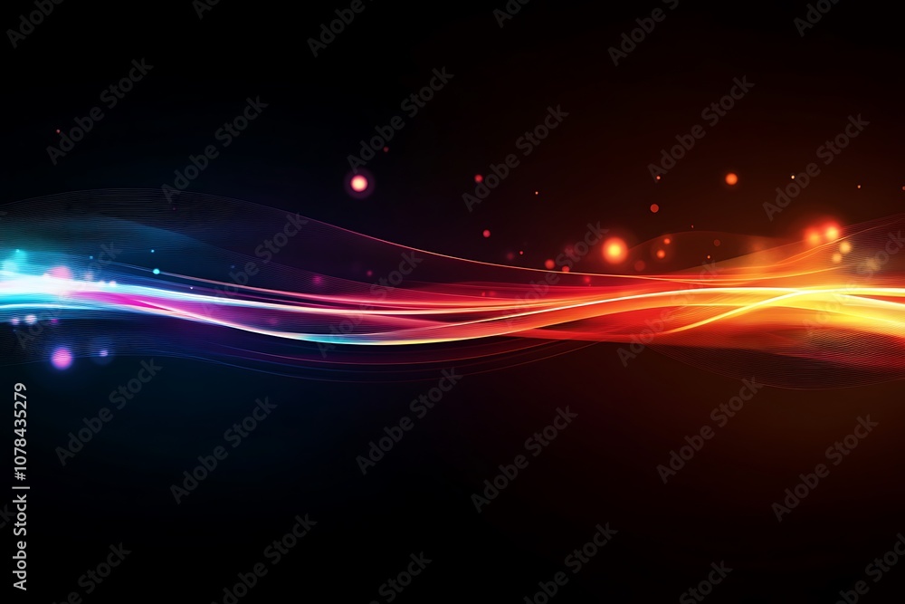 Glowing digital lines on dark background Glowing digital lines on dark background
