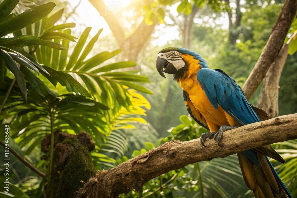 Candid Moments of a Vibrant Blue and Yellow Macaw in Nature: Capturing the Beauty and Playfulness of Exotic Birds in Their Natural Habitat Candid Moments of a Vibrant Blue and Yellow Macaw in Nature: Capturing the Beauty and Playfulness of Exotic Birds in Their Natural Habitat