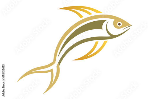 Colorful Perch Fish Vector Art.