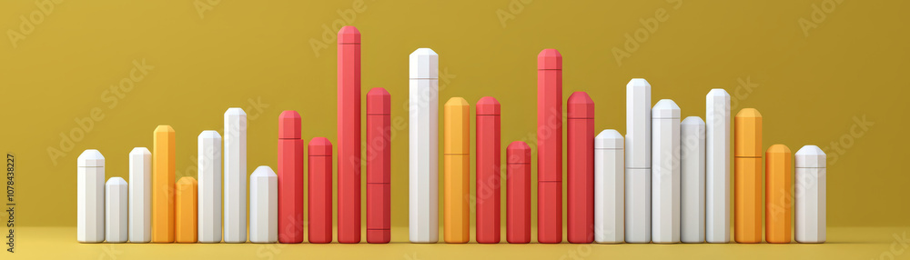 Colorful bar graph representing data trends and analysis Colorful bar graph representing data trends and analysis