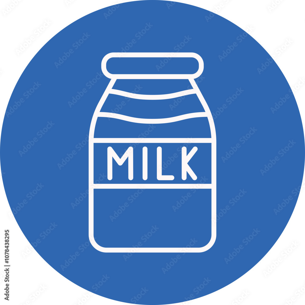 Milk Bottle line circle icon Milk Bottle line circle icon