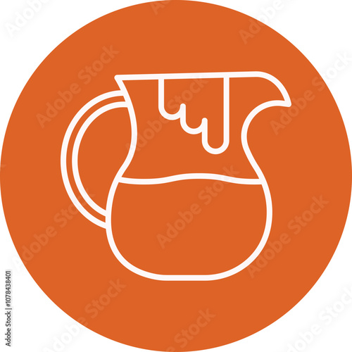 Creamer line circle icon