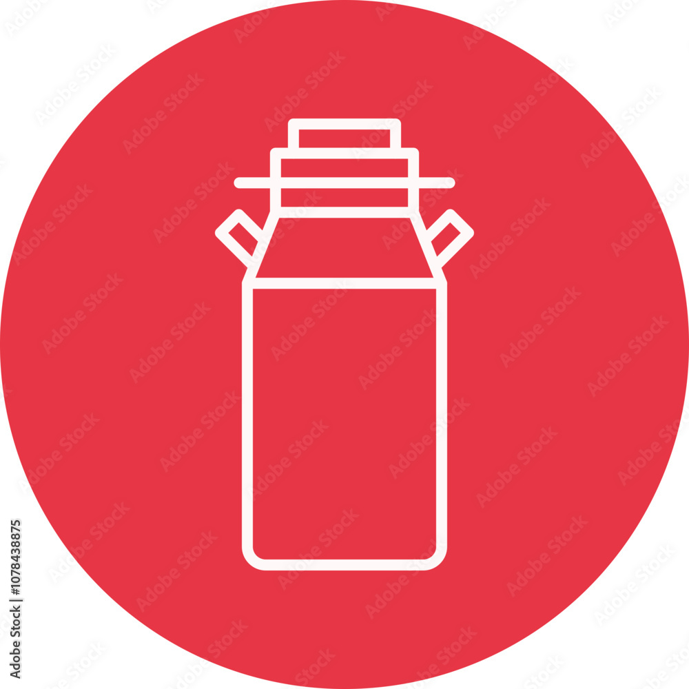 Milk Canister line circle icon Milk Canister line circle icon