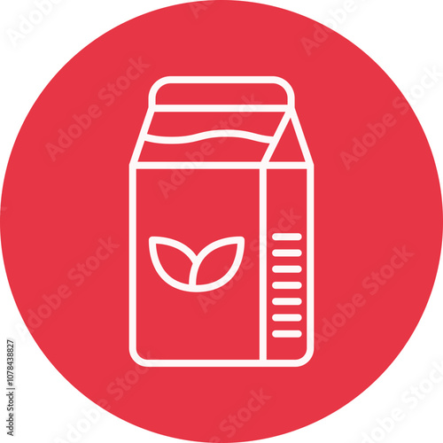 Dairy Alternative line circle icon