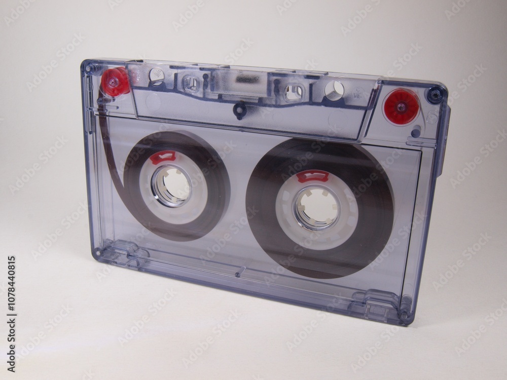 Fototapeta premium Audio cassette. Magnetic film, information storage. Sound. Music