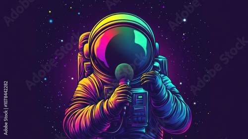 Wallpaper Mural Astronaut Singing In Space Torontodigital.ca