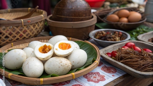 Captivating Documentary Photography of Preserved Eggs Showcasing Traditional Techniques and Cultural Significance in Culinary Practices Across Various Regions