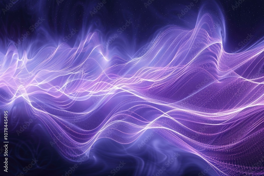 Obraz premium UV Spectrum Abstract Waves for 3D Mapping Background