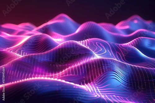 Wallpaper Mural UV Spectrum Abstract Waves for 3D Mapping Background Torontodigital.ca