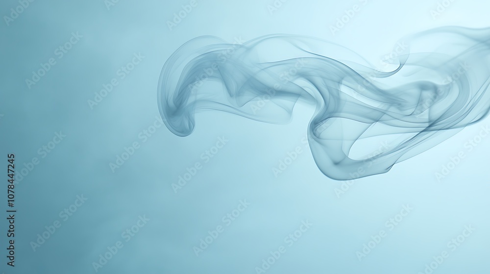 Pale blue background with light smoke mist and a subtle glowing effect Pale blue background with light smoke mist and a subtle glowing effect