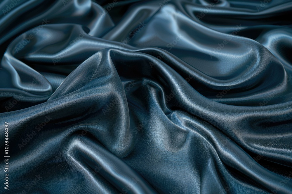 Luxurious black gray satin fabric with abstract patterns. Luxurious black gray satin fabric with abstract patterns.