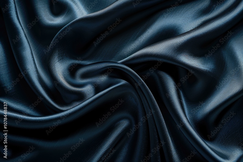 Luxurious black and gray satin fabric texture with abstract patterns. Luxurious black and gray satin fabric texture with abstract patterns.