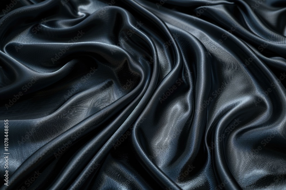 Close up shot of dark gray satin fabric smooth elegant luxurious soft and silky. Close up shot of dark gray satin fabric smooth elegant luxurious soft and silky.