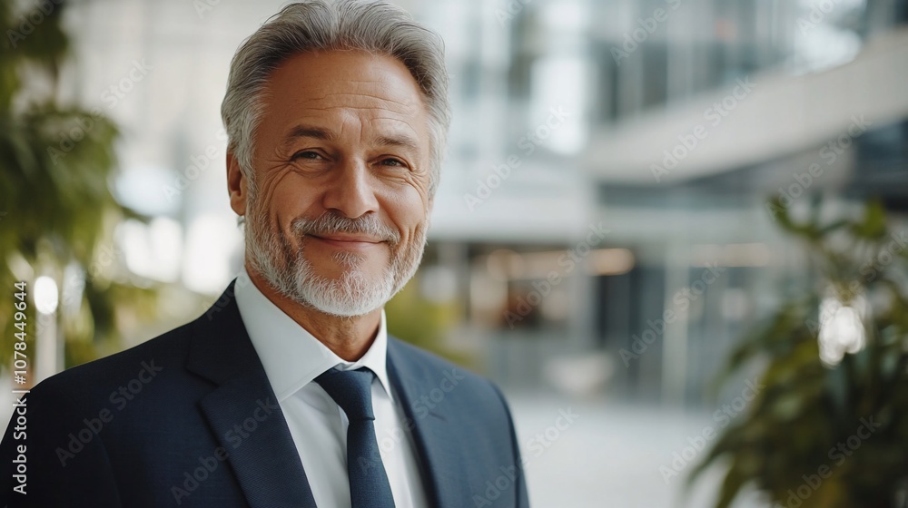 Smiling mature businessman in suit looking at camera. Smiling mature businessman in suit looking at camera.