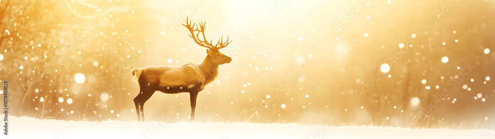 Elegant Reindeer Silhouette in Soft Golden Light
Elegant Reindeer Silhouette in Soft Golden Light