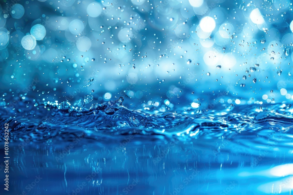 Blue water ripples with bubbles and shining waves texture. Blue water ripples with bubbles and shining waves texture.