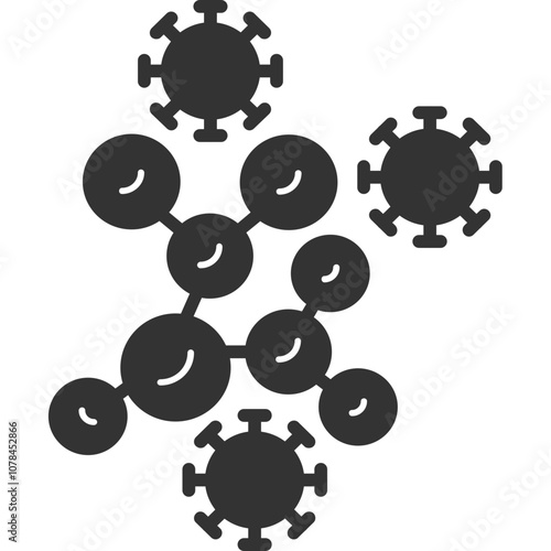 Virus Molecule Interaction Icon