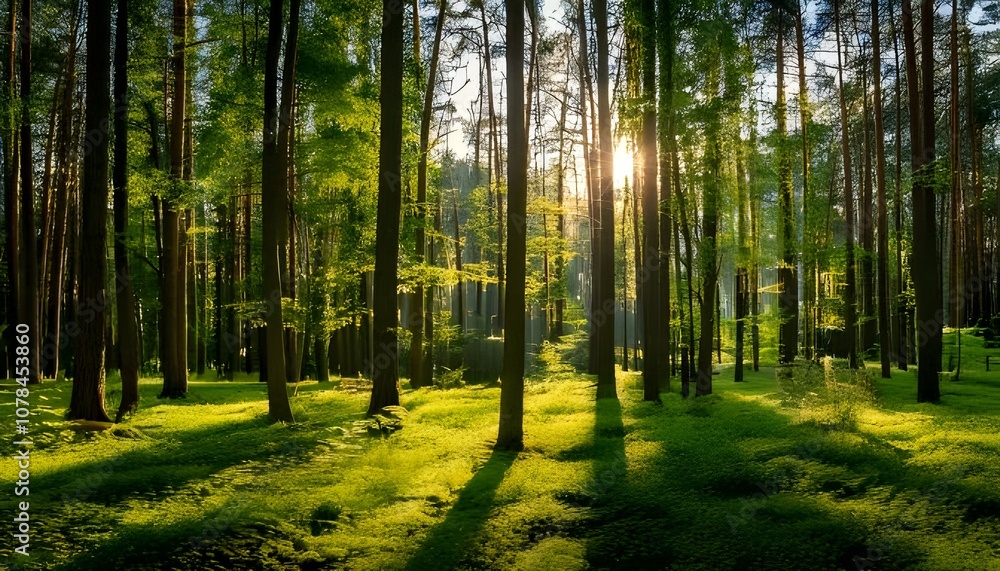 Fototapeta premium Morning in the forest