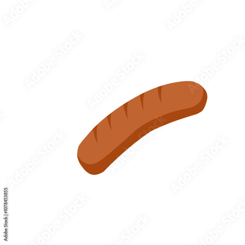 Grilled sausage vector 