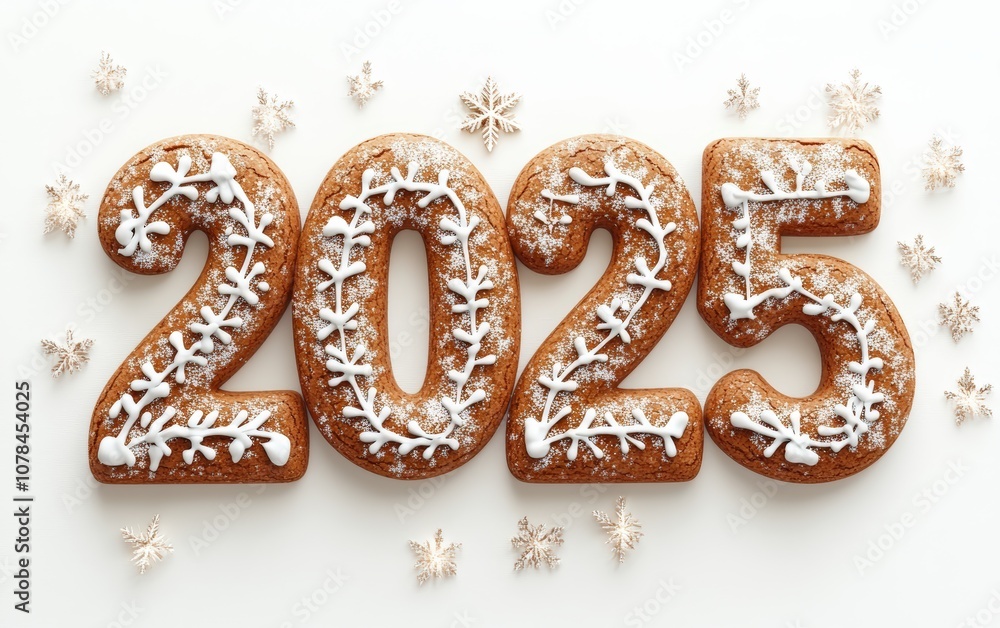 gingerbread with icing: 3D text gingerbread with icing: 3D text