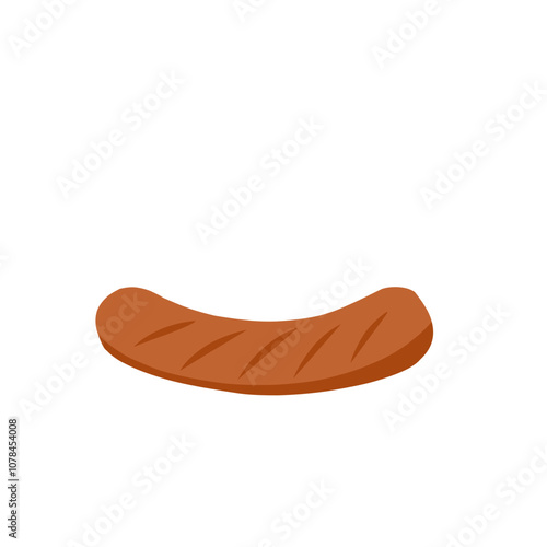 Grilled sausage vector 