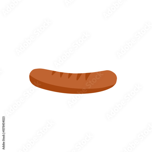 Grilled sausage vector 