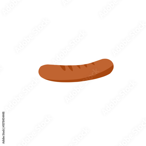 Grilled sausage vector 