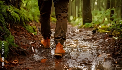 Walking in the muddy forest