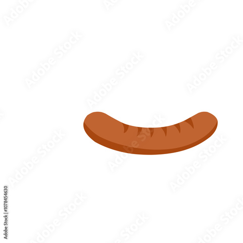 Grilled sausage vector 