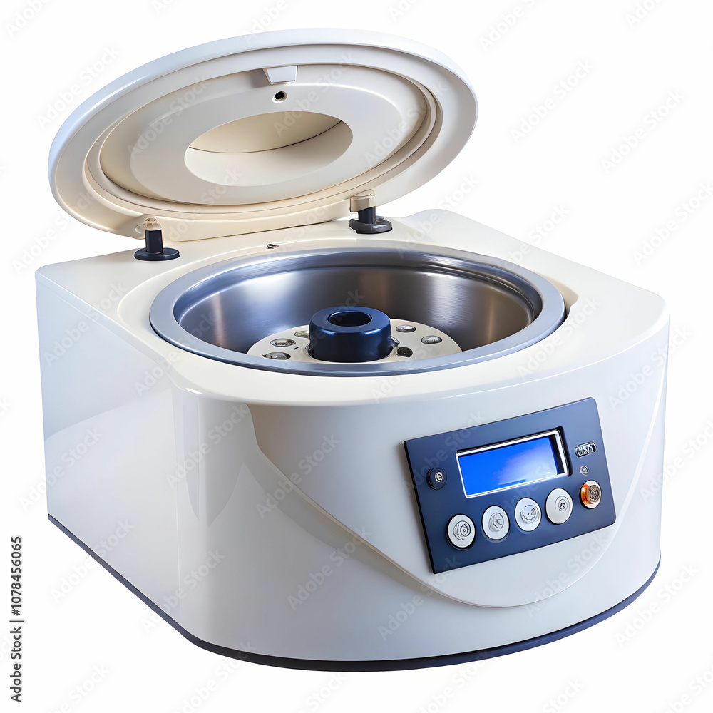 Obraz premium A compact centrifuge machine with a digital display