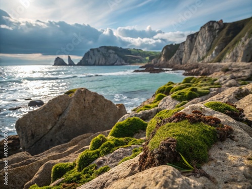 Wallpaper Mural Captivating Macro Photography of Dramatic Playa de la Arnia Rocky Coastline in Santander, Cantabria, Showcasing Textures and Colors of Nature’s Masterpiece Torontodigital.ca