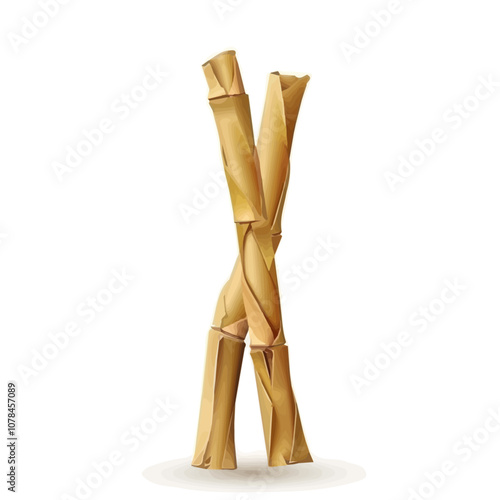Simple flat 2D icon bamboo shoots isolated on transparent background, vector, flat design, animation design, vector, flat design, animation design, simple flat 2D icon, clipart