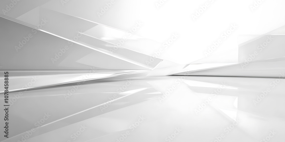 Simple white glass surface with reflections Simple white glass surface with reflections