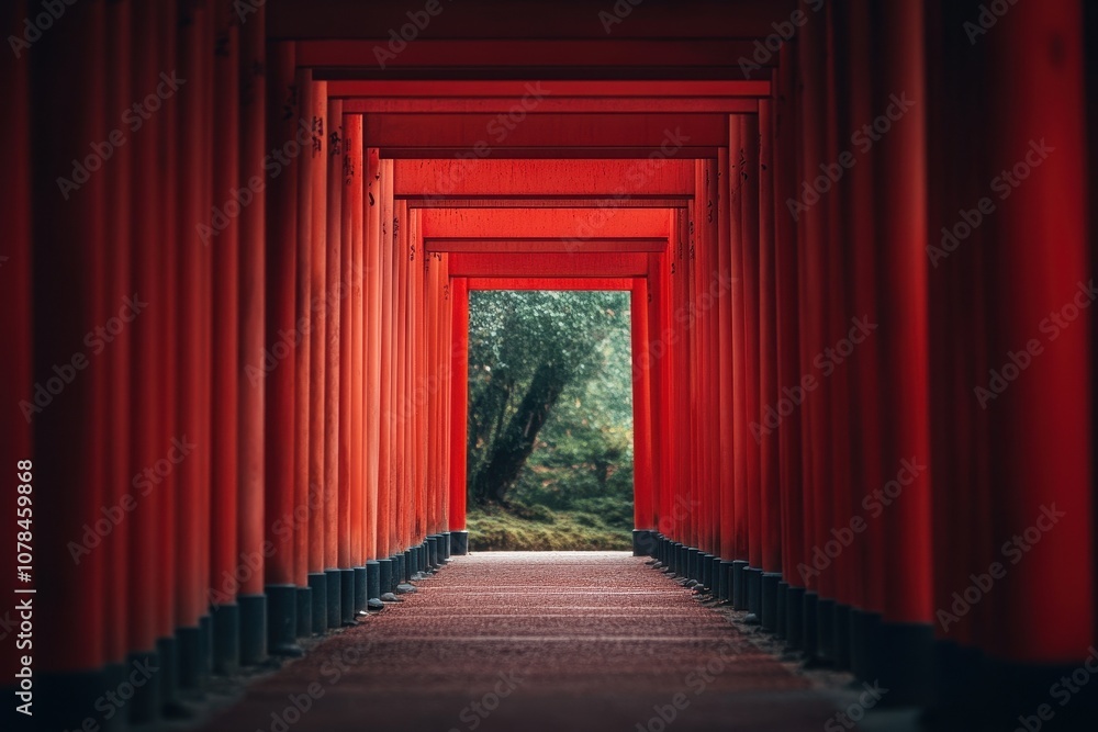 Red of traditional Japanese Torii gate Red of traditional Japanese Torii gate