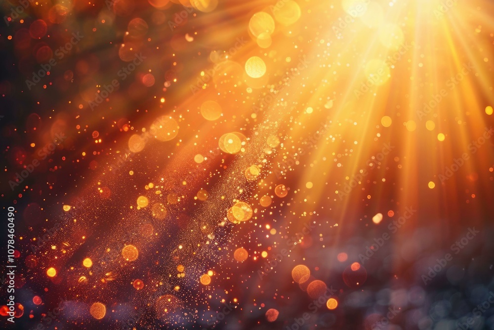 Fototapeta premium Realistic glowing light flare overlays for photo editing.