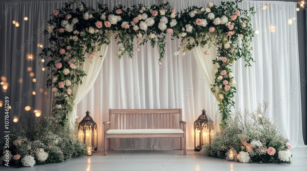 Fototapeta premium Romantic Wedding Ceremony Decoration