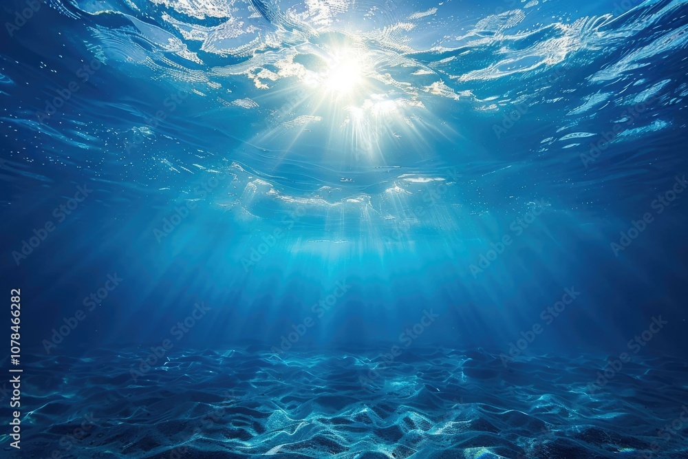 Underwater blue ocean background and sunlight Underwater blue ocean background and sunlight Underwater blue ocean background and sunlight Underwater blue ocean background and sunlight